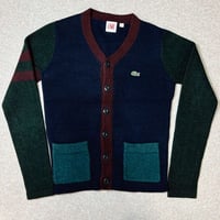 「LACOSTE L!VE(ラコステライブ)」マルチカラー 配色 ウール ニット カーディガン [2211008]