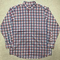 「Lacoste(ラコステ)」追っかけチェック ピンク IZOD クラシックフィット ストレッチ ボタンダウンシャツ [2106023]