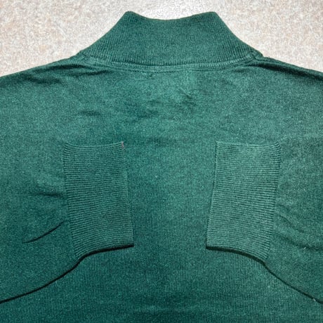 「L.L.Bean(エルエルビーン)」90s 00s XL-REGサイズ コットン カシミヤ混紡 ハーフジップ ハイネック ニット セーター [2411038]