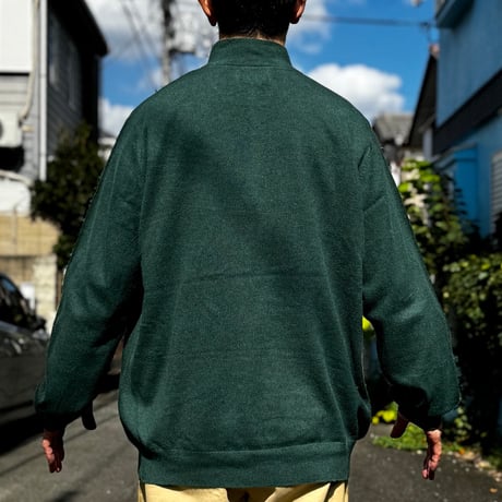「L.L.Bean(エルエルビーン)」90s 00s XL-REGサイズ コットン カシミヤ混紡 ハーフジップ ハイネック ニット セーター [2411038]