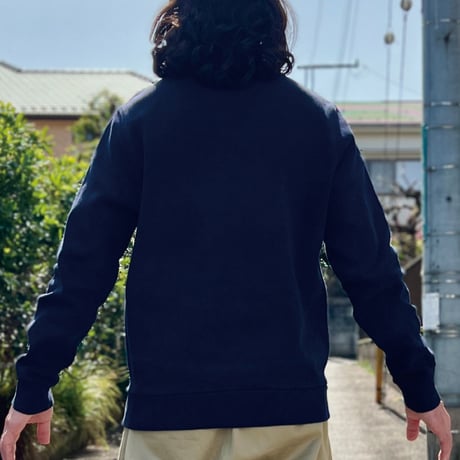 「LACOSTE(ラコステ)」90s 6サイズ ネイビー コットン ハーフジップ カットソー [2302001]