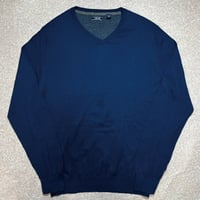 「LACOSTE(ラコステ)」IZOD アイゾッド 年代不明 Lサイズ ネイビー ワニ無し コットンアクリルニット セーター [2211041]