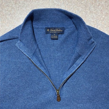 「Brooks Brothers(ブルックスブラザーズ)」 ハーフジップ ネイビー ニット [2011019]