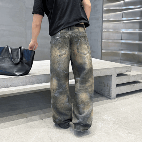Grime Fade Barrel Pants