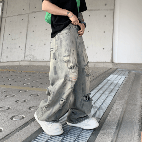 Ice Crash Fade Barrel Pants