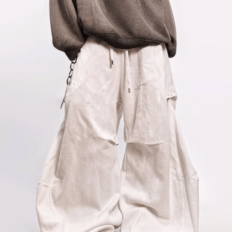 Dune Curve Barrel Pants-White