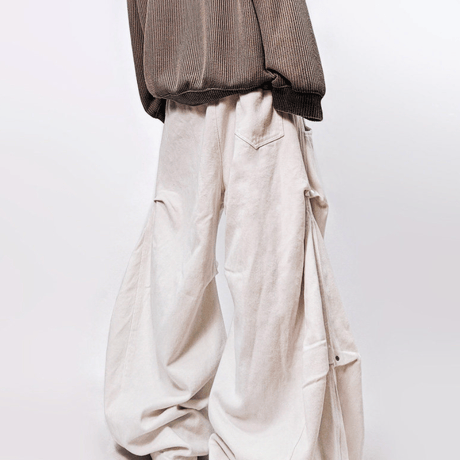 Dune Curve Barrel Pants-White