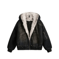 Fur Hood Vintage Bomber Jacket