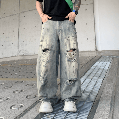 Ice Crash Fade Barrel Pants