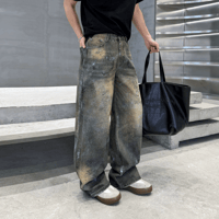 Grime Fade Barrel Pants
