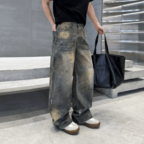 Grime Fade Barrel Pants