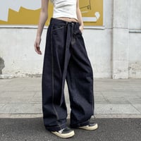 Raw Strap Wide Denim