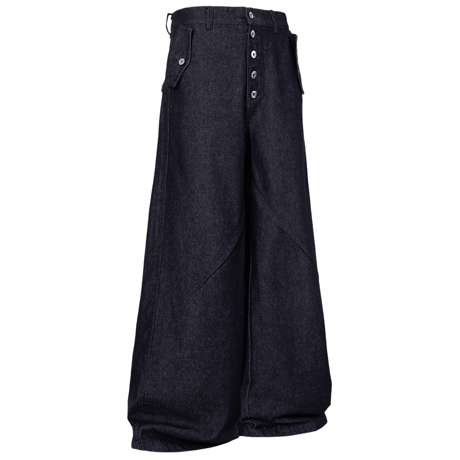 Oblique Button Barrel Denim