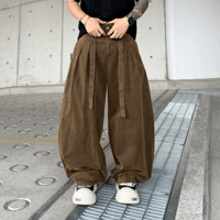 Earth Pleat Barrel Pants