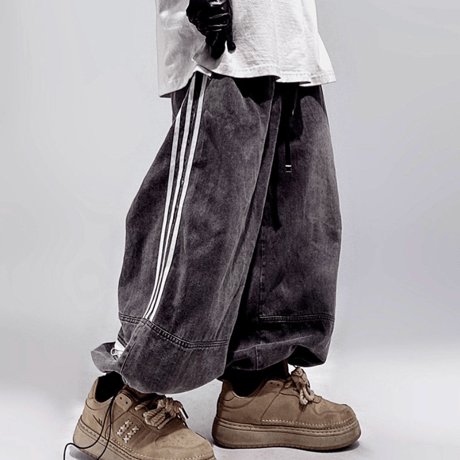 Triple Line Fade Barrel Pants