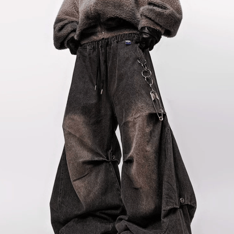 Dune Curve Barrel Pants-Black