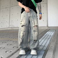 Ice Crash Fade Barrel Pants