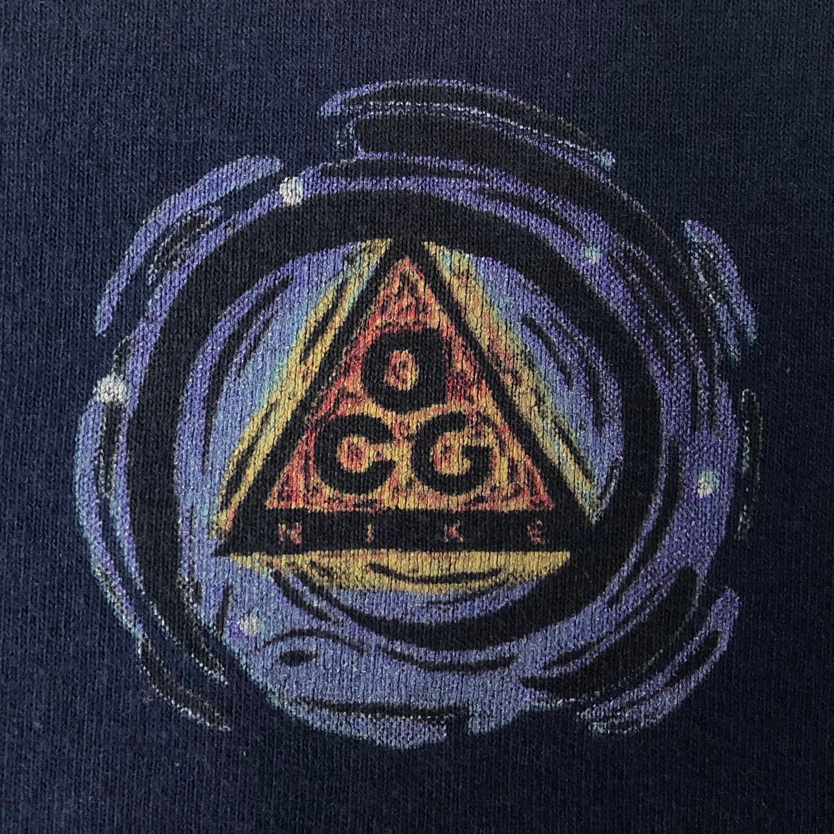 ナイキ ACG 90's アメリカ製 白タグ 森を駆け抜ける自転車 Tシャツ M