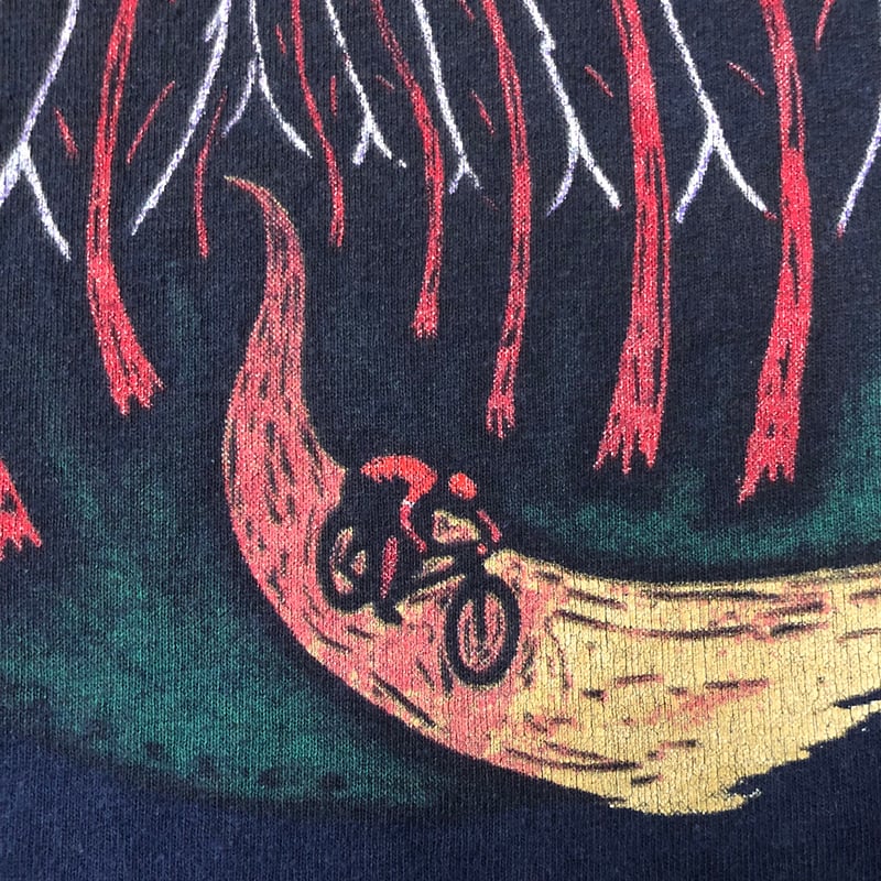 ナイキ ACG 90's アメリカ製 白タグ 森を駆け抜ける自転車 Tシャツ M