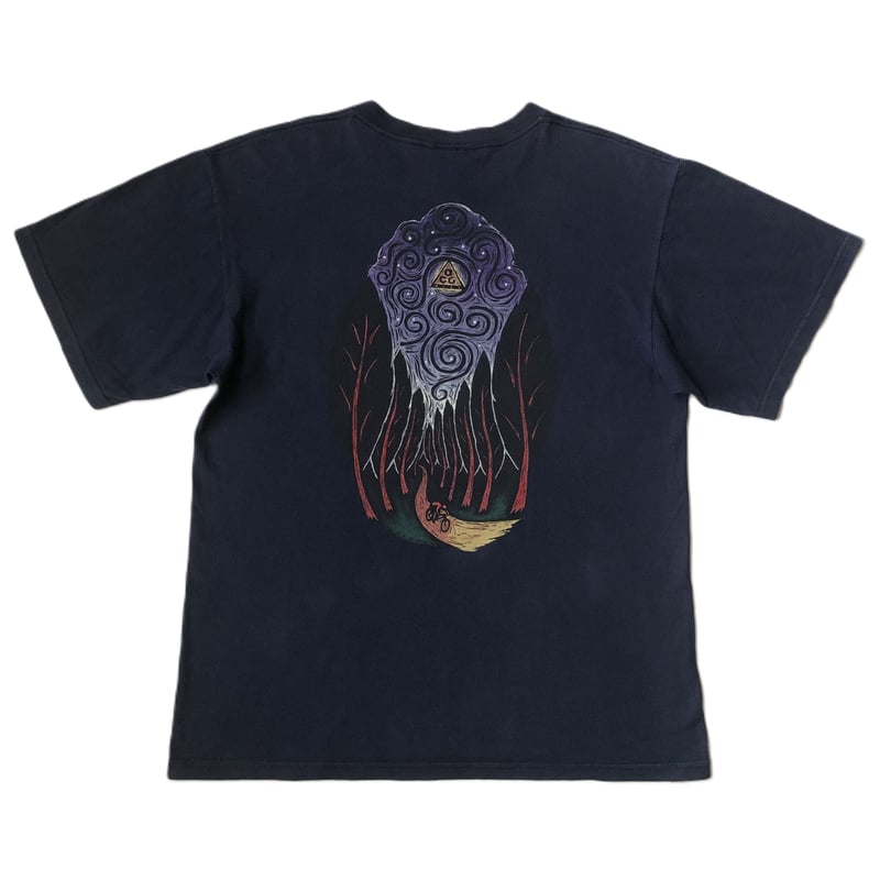 y*o様 激レア　90s NIKE ACG　自転車　ナイキ　Tシャツ　古着 ナイキ ACG 90's アメリカ製 白タグ 森を駆け抜ける自転車 Tシャツ M
