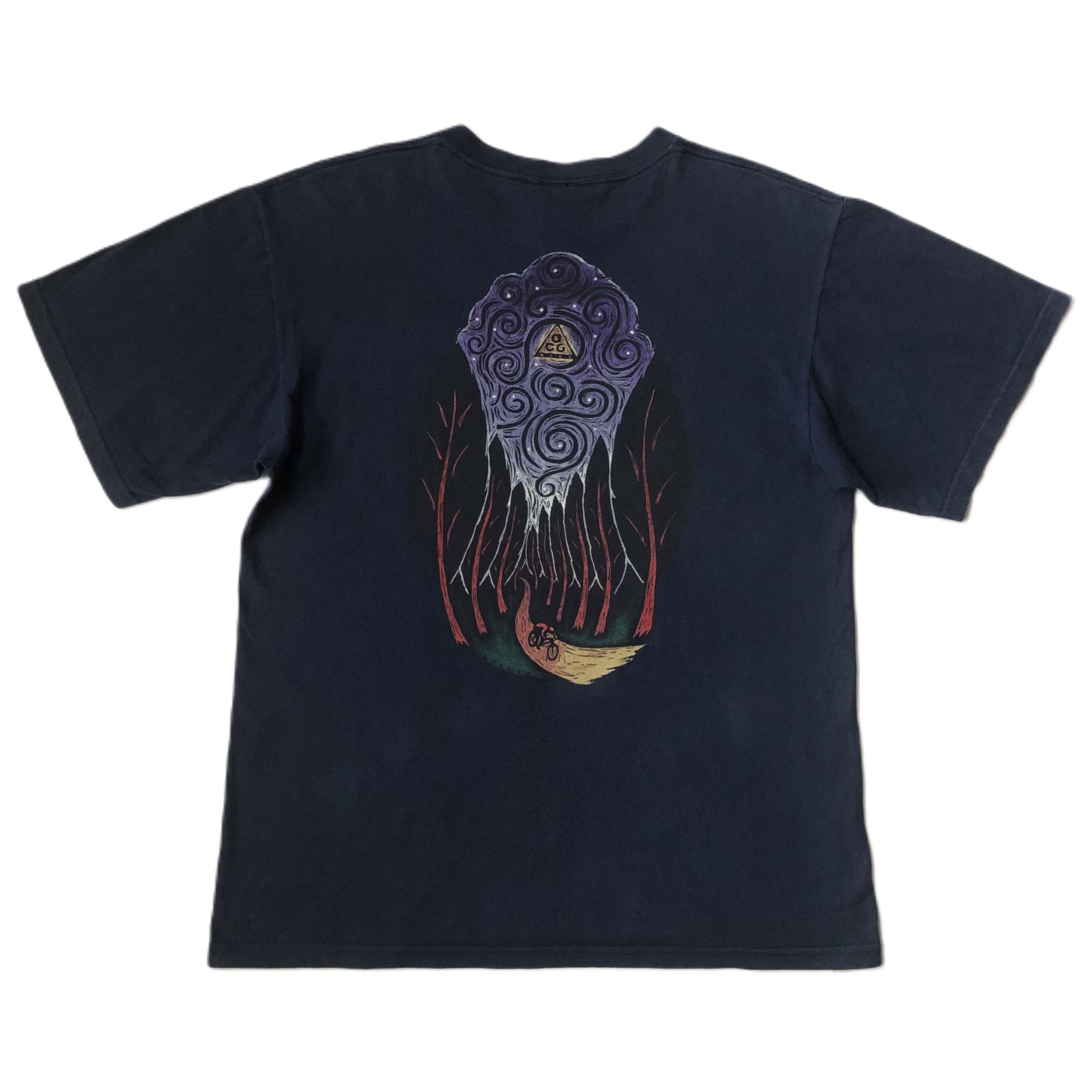 ナイキ ACG 90's アメリカ製 白タグ 森を駆け抜ける自転車 Tシャツ M