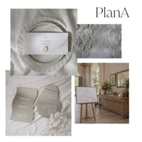 set   -Place book - welcome item - seating chart