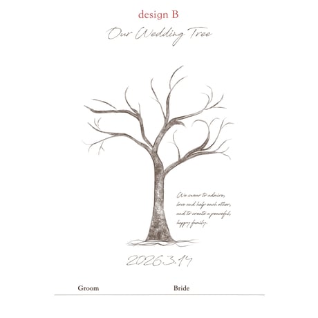 ひのきの紙のwedding tree