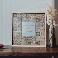 美濃焼ラスティカタイルの結婚証明書  [ Design B ]