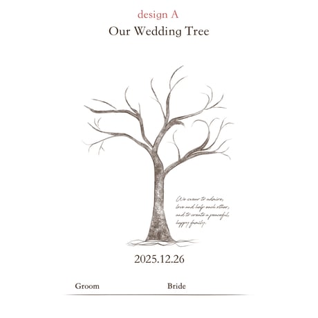 ひのきの紙のwedding tree