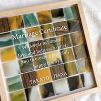 Sun flowerタイルの結婚証明書　DesignA