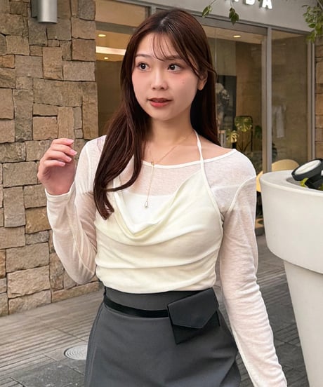 スライドチェーンドロップロングネックレス