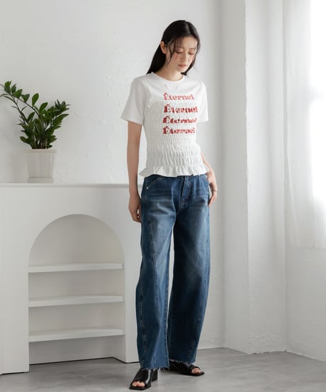 シャーリングロゴTシャツ