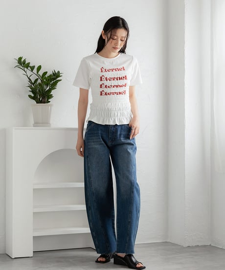 シャーリングロゴTシャツ