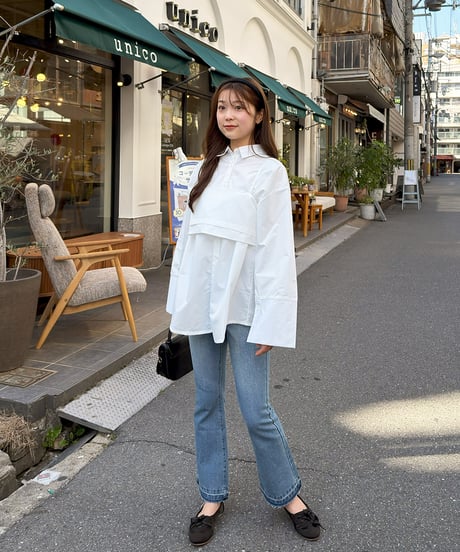 ビスチェ付きオーバーシャツ