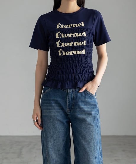 シャーリングロゴTシャツ