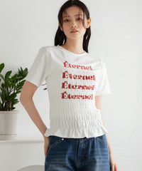 シャーリングロゴTシャツ