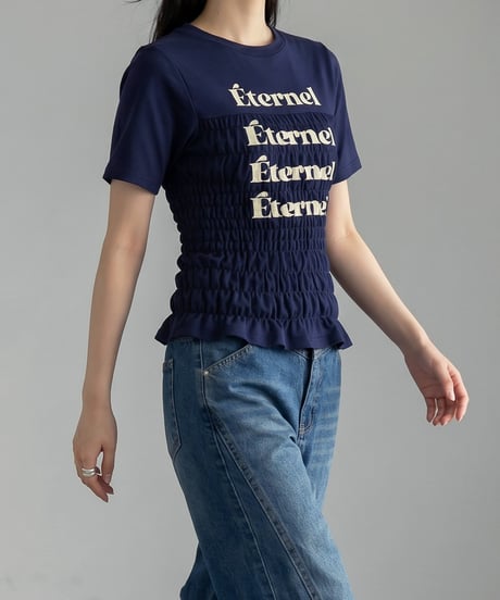 シャーリングロゴTシャツ