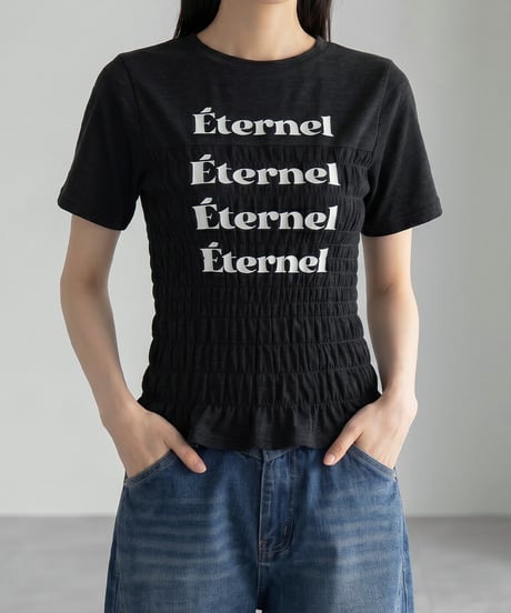シャーリングロゴTシャツ