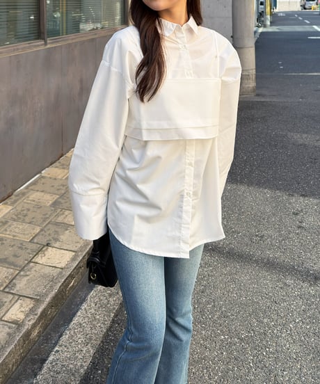 ビスチェ付きオーバーシャツ