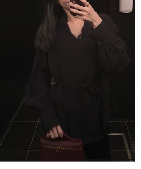 VERA－Wrap Blouse / Black