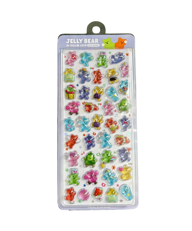 韓国限定】3Dクリスタルステッカー ジェリーベア 2種類 | KOREA
