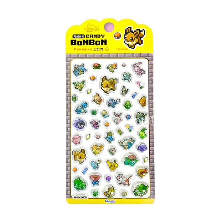 ポケモンパンシール ピクセル 韓国 リザードン コイキング レトロ ドット絵 韓国限定】ポケピース キャンディーボンボンシール ピクセルアート