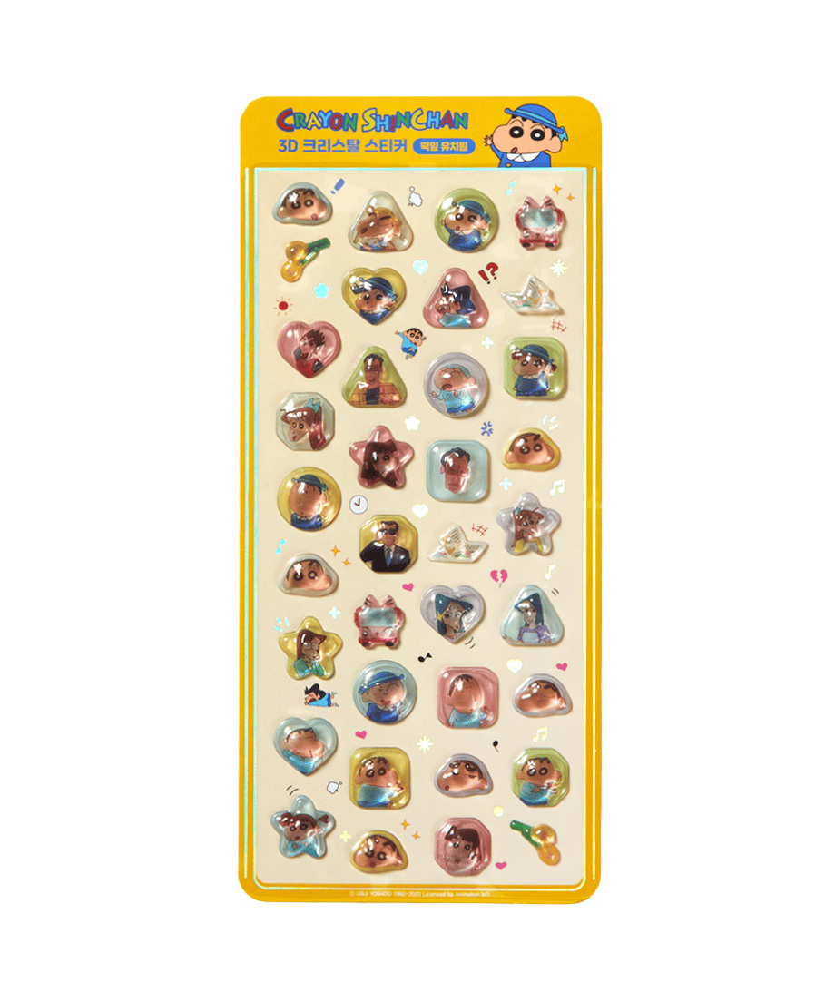 韓国限定】3Dクリスタルステッカー クレヨンしんちゃん 4種類 | KOREA