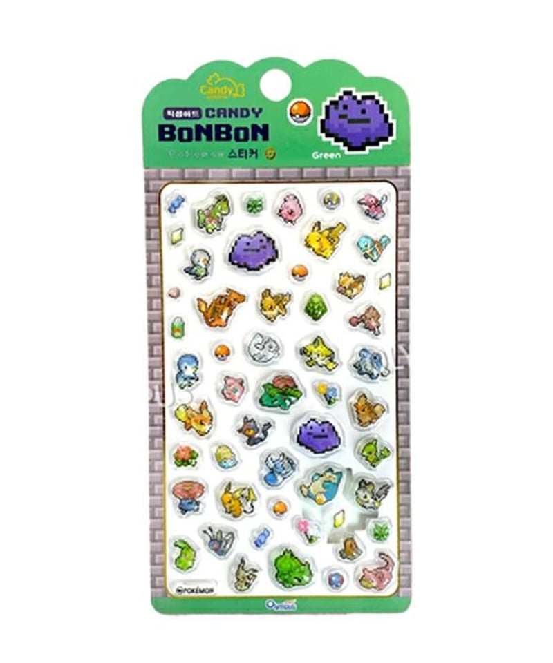 ポケモン　ピクセル　キャディーボンボンシール　１９２枚 韓国限定】ポケピース キャンディーボンボンシール ピクセルアート