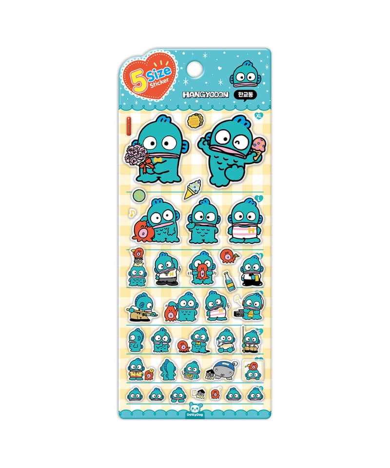 めがねブルー韓国限定・正規品 サンリオ シール 65枚 韓国限定】5size Sticker サンリオ 7種類 | KOREA STICKER STORE