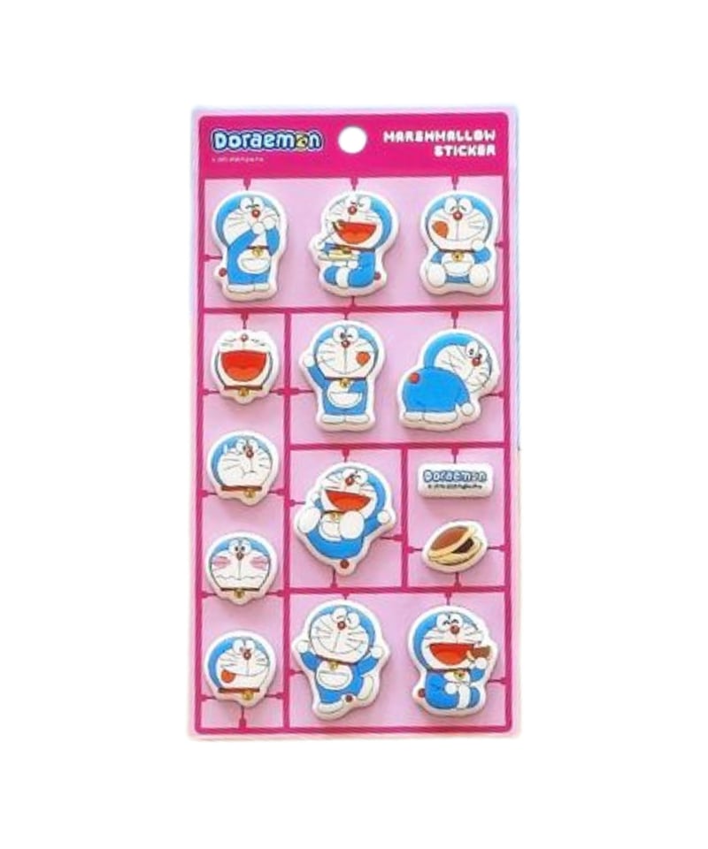 韓国限定】マシュマロシール ドラえもん 2種類 | KOREA STICKER STORE