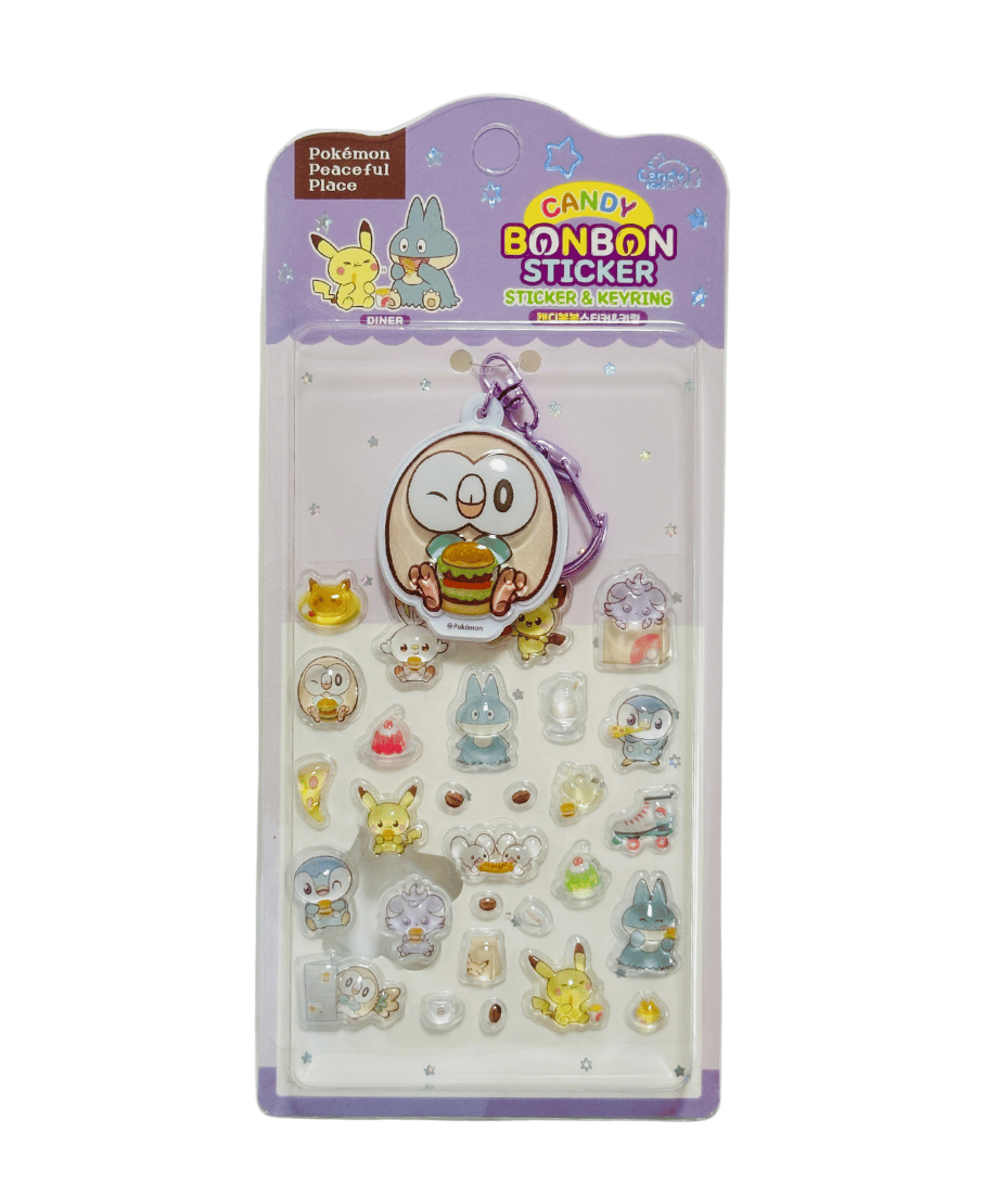 韓国限定】ポケピース キャンディーボンボンシール キーリング 4種類 韓国限定】ポケピース キャンディーボンボンシール キーリング 4種類