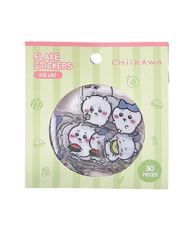 韓国限定】FLAKE STICKER ちいかわおはじき 2種類 | KOREA STICKE