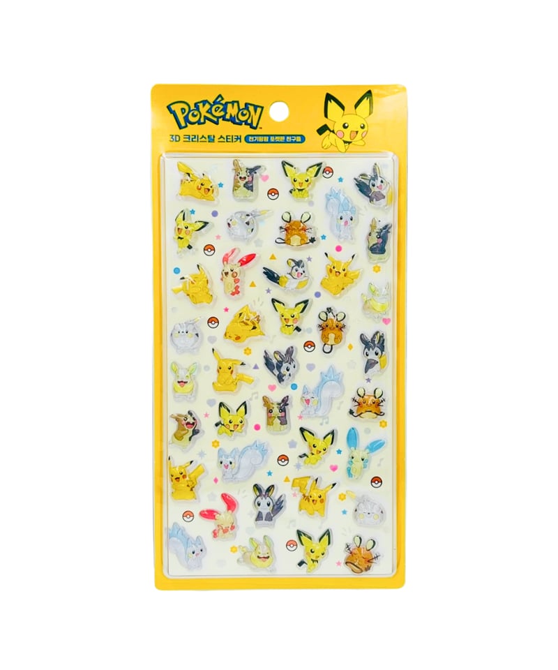 韓国限定】3Dクリスタルステッカー ポケモン 4種類 | KOREA STICKER STORE