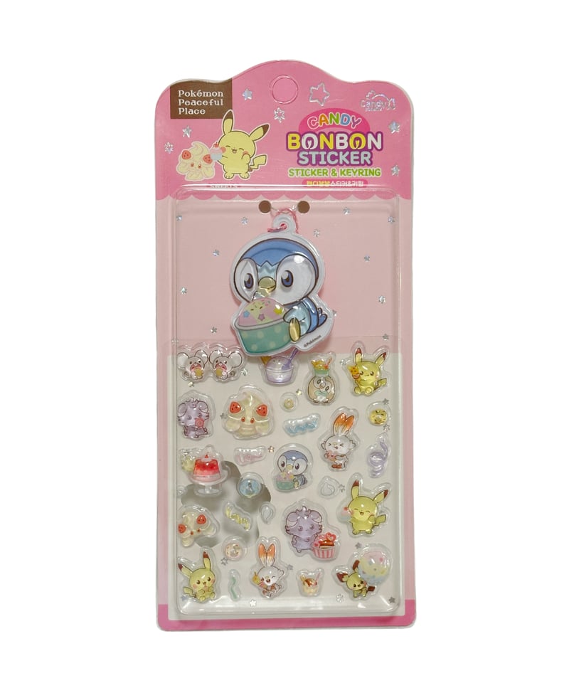韓国限定】ポケピース キャンディーボンボンシール キーリング 4種類 韓国限定】ポケピース キャンディーボンボンシール キーリング 4種類